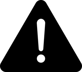 Sticker - Flat style warning icon or symbol.