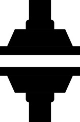 Sticker - Hydraulic press machinery glyph icon.