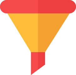 Sticker - Filter or funnel icon in yellow and red color.