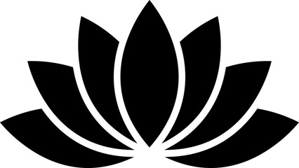 Poster - Flat illustration of lotus icon.