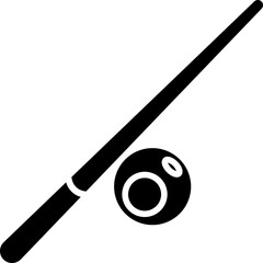 Poster - Baseball and bat icon in glyph style.