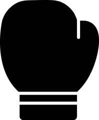 Sticker - Boxing glove icon in black color.