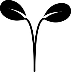 Poster - Germination plant icon in flat style.