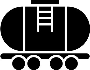 Canvas Print - Tank wagon glyph icon or symbol.