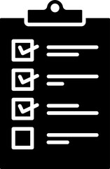 Sticker - Checklist icon in b&w color.