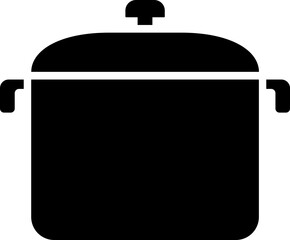 Poster - Flat style pressure cooker icon in b&w color.