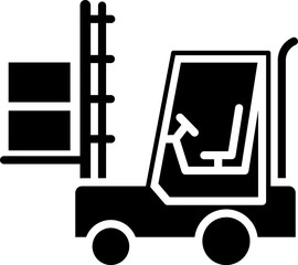 Canvas Print - Vector illustration of loader flat icon.