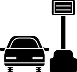 Sticker - Vector illustration of taxi stand.