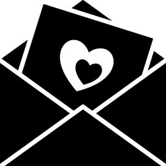 Poster - Vector illustration of love letter or mail icon.