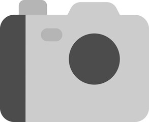 Sticker - Digital Camera icon in gray color.