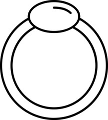 Poster - Illustration of ring icon or symbol.