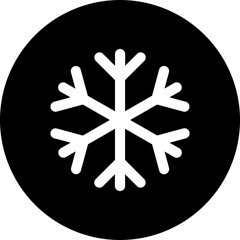 Wall Mural - Snowflake icon in b&w color.