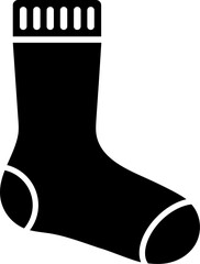 Sticker - Illustration of socks glyph icon.