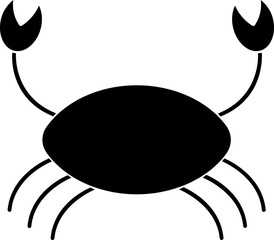 Sticker - Cancer Or Crab Icon Or Symbol In Glyph Style.