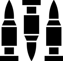 Sticker - Glyph Bullets Icon In Flat Style.