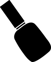 Poster - Nail Polish Icon In B&W Color.