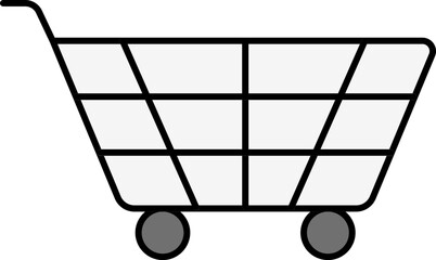 Sticker - Illustration of Shopping Cart Icon In Flat Style.