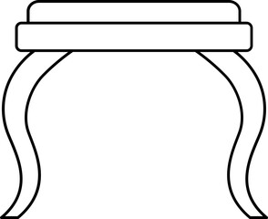 Sticker - Isolated Stool Icon In Thin Line Art.