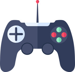 Sticker - Blue Gamepad icon in flat style.