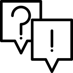 Wall Mural - FAQ Icon Or Symbol In Line Art.