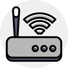 Canvas Print - Vector illustration of Router icon.