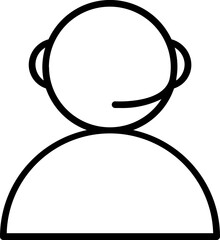 Sticker - Customer Service Icon In Thin Line Art.