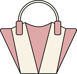 Sticker - Illustration of women Handbag Icon in Flat Style.