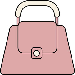 Sticker - Illustration of Ladies Handbag Icon in Flat Style.