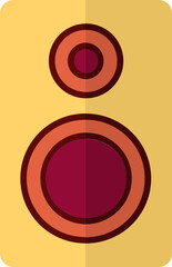 Sticker - Flat Style Speaker icon in yellow color.