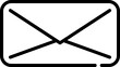 Envelope or Mail icon in thin line art.