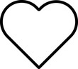 Heart icon or symbol in black line art.