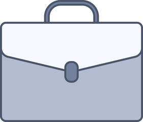 Sticker - Illustration Of Briefcase Icon Or Symbol In Blue And Gray Color.