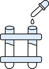 Poster - Test Tubes With Pipette or Dropper Icon.