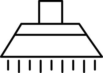 Poster - Chimney or Exhaust hood icon in line art.