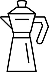 Sticker - Black line art illustration of Mixer blender icon.