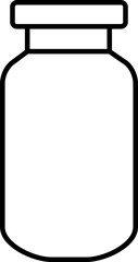 Poster - Jar or bottle icon in line art.