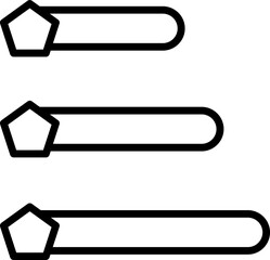 Poster - Three message option icon in line art.