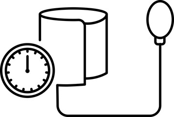 Poster - Flat style BP Machine icon in line art.