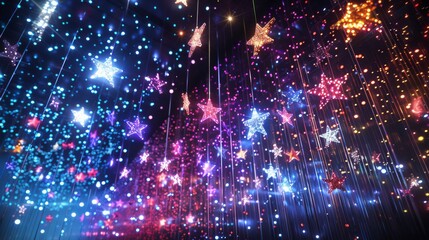 Wall Mural - art made from the light of different stars.