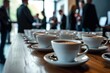 © Pooja - a coffee break at a conference. entrepreneurship and business. Generative AI