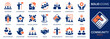 © lovemask - Community icon set. Collection of people, teamwork, partnership, success and more. Vector illustration. Easily changes to any color.