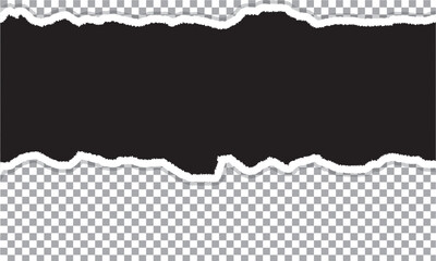 Wall Mural - Black Ripped Paper. Illustration of black ripped paper with place for your image or text. Vector available. Vector Illustration.