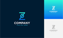 Initial Letter Z Gradient Colours With Droplet Fresh Water Drop Aqua Logo Design Letter With Water Drop Vector Logo Inside