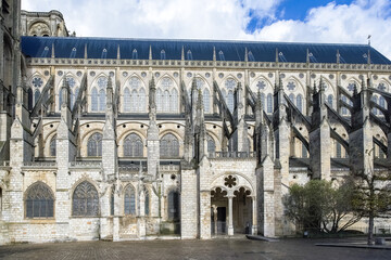 Bourges, medieval city in France, the Saint-Etienne cathedral