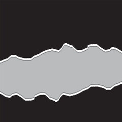 Wall Mural - Black Ripped Paper. Illustration of black ripped paper with place for your image or text. Vector available. Vector Illustration.