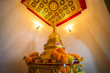 Wall Mural - Climb the prang to pay homage to the Buddha's relics at a large Phra Si Rattana Mahathat is a Buddhist temple (wat) event tourist attractions It is a major tourist attraction Phitsanulok,Thailand.