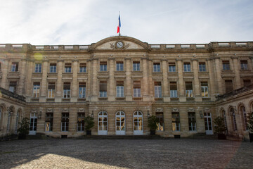 Wall Mural - town hall facade entrance of Bordeaux city in France name building Rohan Palais