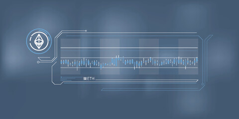 Wall Mural - Clear and concise infographics of Ethereum price stability.