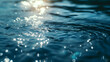 a close up of a body of water with the sun shining through it