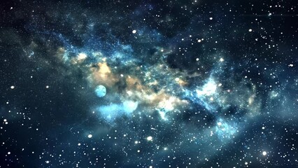 Wall Mural - wide space illustration concept. universe science astronomy. seamless looping overlay 4k virtual video animation background